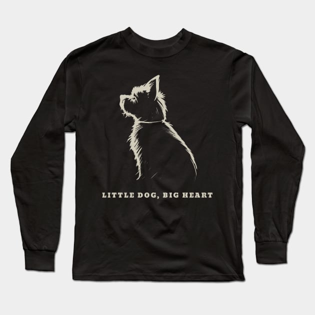 Little Dog, Big Heart: A Bundle of Love Long Sleeve T-Shirt by VectorAD